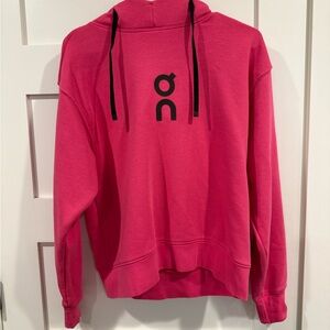 On Running Women's Hot Pink Hoodie with Black Logo